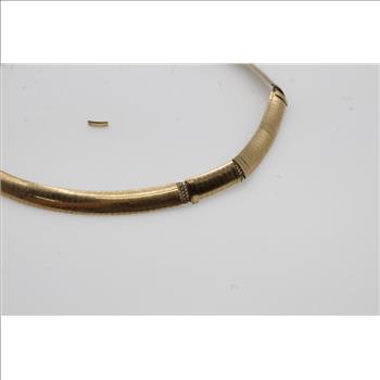 10kt Gold Omega Style Chain Link Necklace