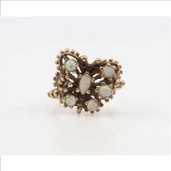 10kt Gold Opal Butterfly Ring
