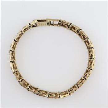10kt Gold Open Back Nugget Style Bracelet