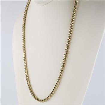 10kt Gold Open Rope Round Chain Necklace - Evaluated By Our Certified Gemologist - AGS/GIA