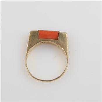 10kt Gold Orange Stone Ring