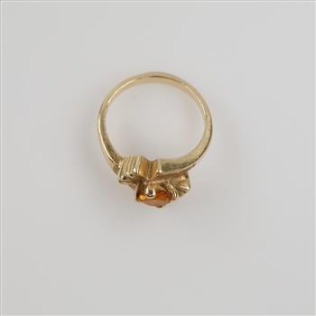10kt Gold Orange Stone Ring