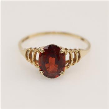 10kt Gold Orange Stone Ring