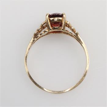 10kt Gold Orange Stone Ring