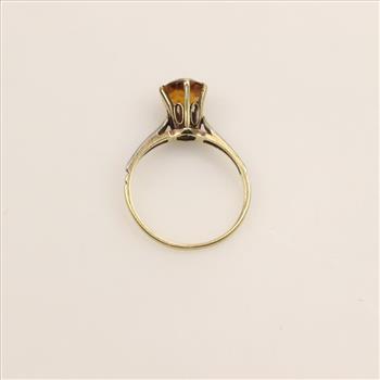 10kt Gold Orange Stone Ring