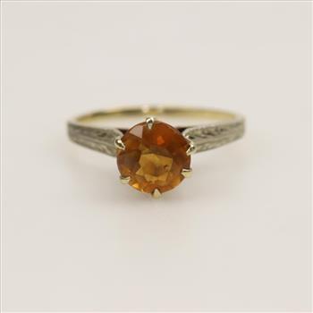 10kt Gold Orange Stone Ring