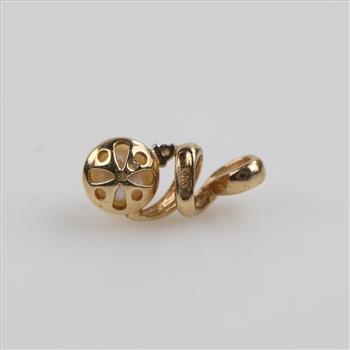 10kt Gold Pearl Diamond Accent Pendant