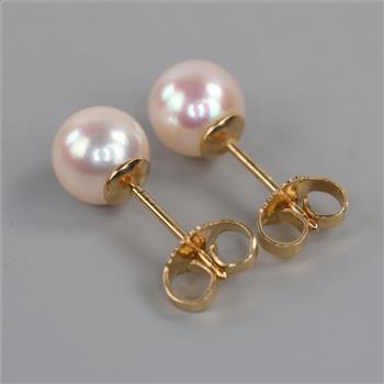10kt Gold Pearl Earrings