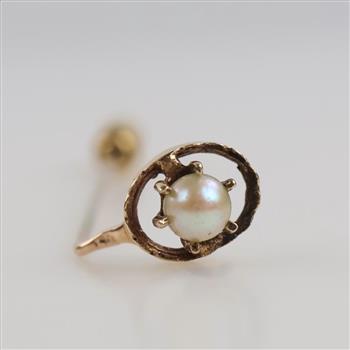10kt Gold Pearl Hat Pin