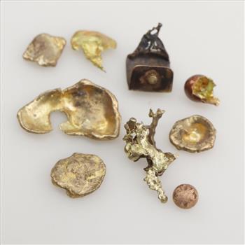 10kt Gold Pieces; 9 Pieces