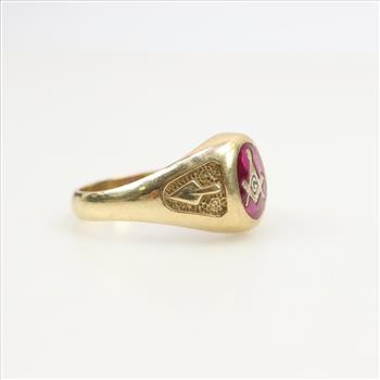 10kt Gold Pink Spinel Signet Ring