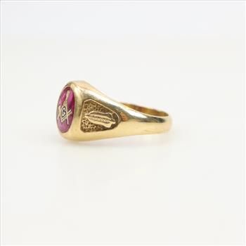10kt Gold Pink Spinel Signet Ring