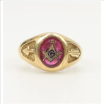 10kt Gold Pink Spinel Signet Ring