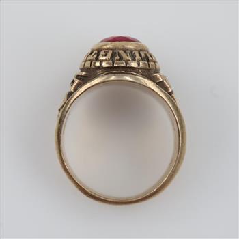 10kt Gold Pink Stone Arlington High Class Ring