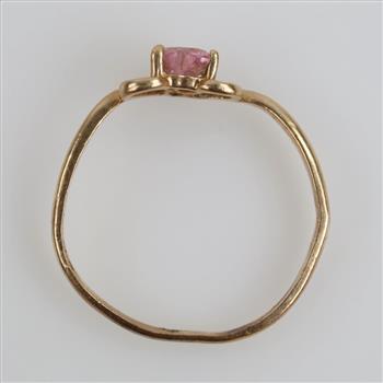 10kt Gold Pink Stone Ring