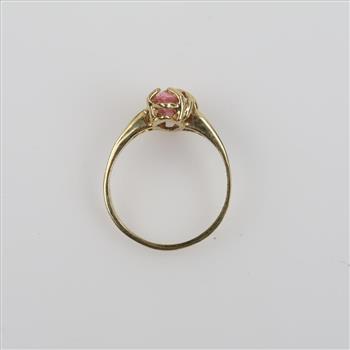 10kt Gold Pink Stone Ring