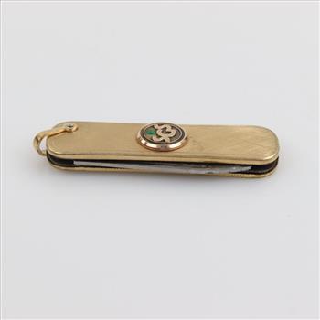 10kt Gold Pocket Knife Fob Folding Nail File
