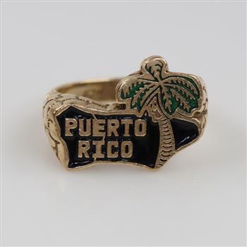10kt Gold Puerto Rico Ring