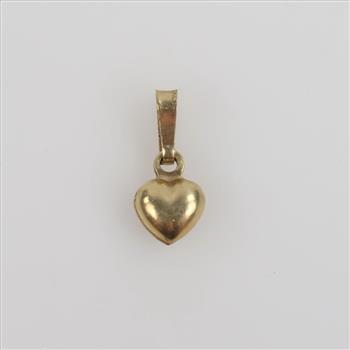 10kt Gold Puffy Heart Pendant