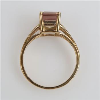 10kt Gold Purple And Yellow Stone Ring