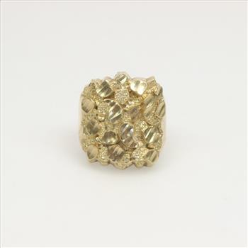 10kt Gold Raw Nugget Ring