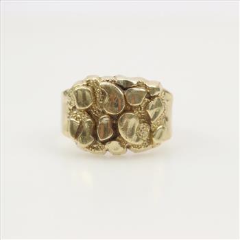 10kt Gold Raw Nugget Ring