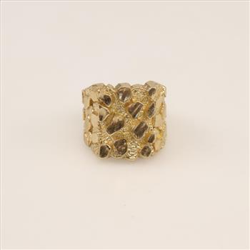10kt Gold Raw Nugget Ring