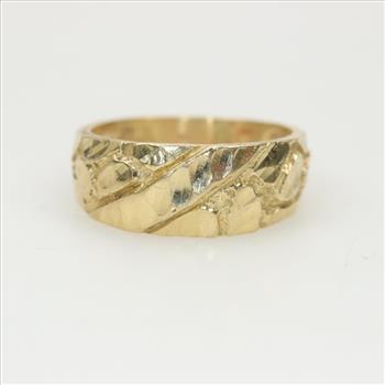 10kt Gold Raw Nugget Ring