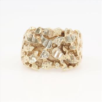 10kt Gold Raw Nugget Ring