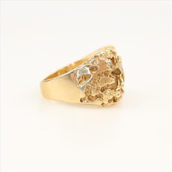 10kt Gold Raw Nugget Ring