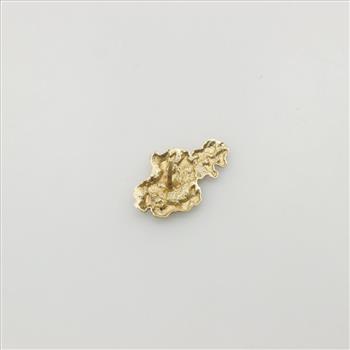 10kt Gold Raw Nugget Single Earing
