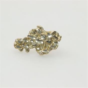 10kt Gold Raw Nugget Single Earing