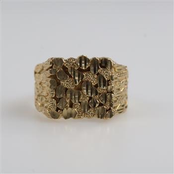 10kt Gold Raw Nugget Style Ring