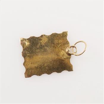 10kt Gold Rectangle Pendant