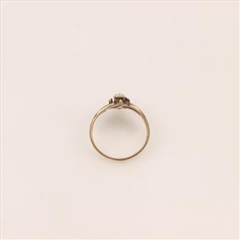 10kt Gold Red And Translucent Stone Ring