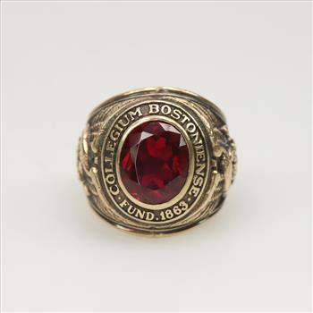 10kt Gold Red Spinel Class Ring