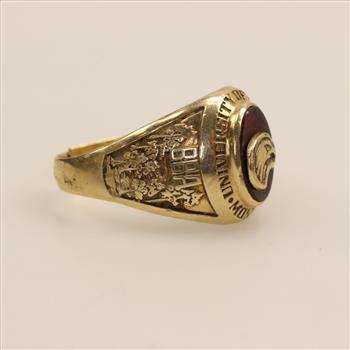 10kt Gold Red Spinel Class Ring