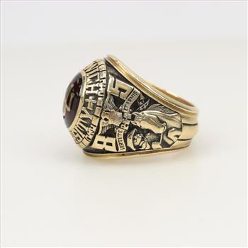 10kt Gold Red Stone Class Ring