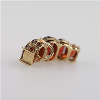 10kt Gold Red Stone Earring