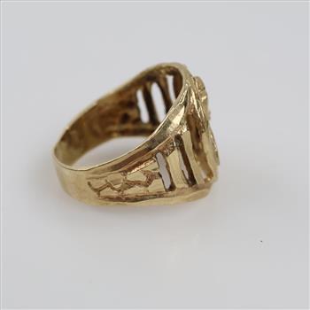 10kt Gold Red Stone Ring