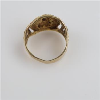 10kt Gold Red Stone Ring