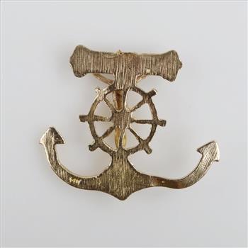 10kt Gold Religious Anchor Pendant