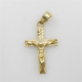 10kt Gold Religious Cross Pendant