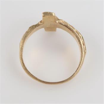 10kt Gold Religious Cross Ring