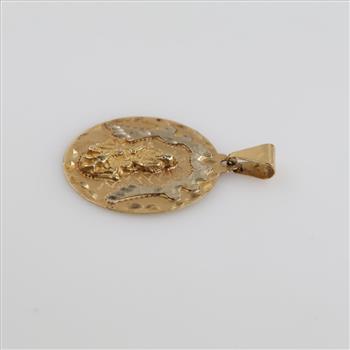 10kt Gold Religious Pendant