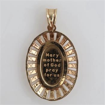 10kt Gold Religious Pendant