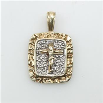 10kt Gold Religious Pendant