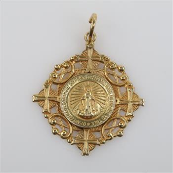 10kt Gold Religious Pendant