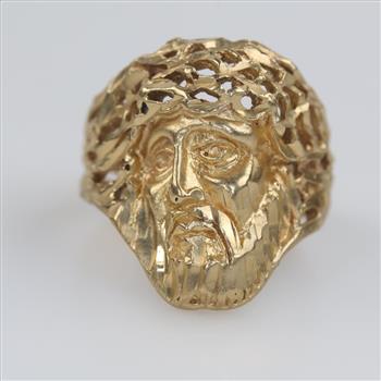 10kt Gold Religious Ring