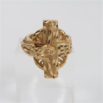 10kt Gold Religious Ring